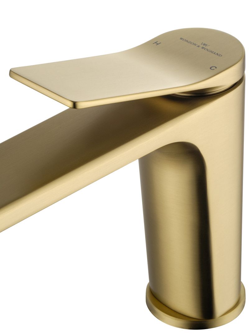 Приобрести смеситель для раковины wonzon & woghand, брашированное золото (ww-xh-012-bg)