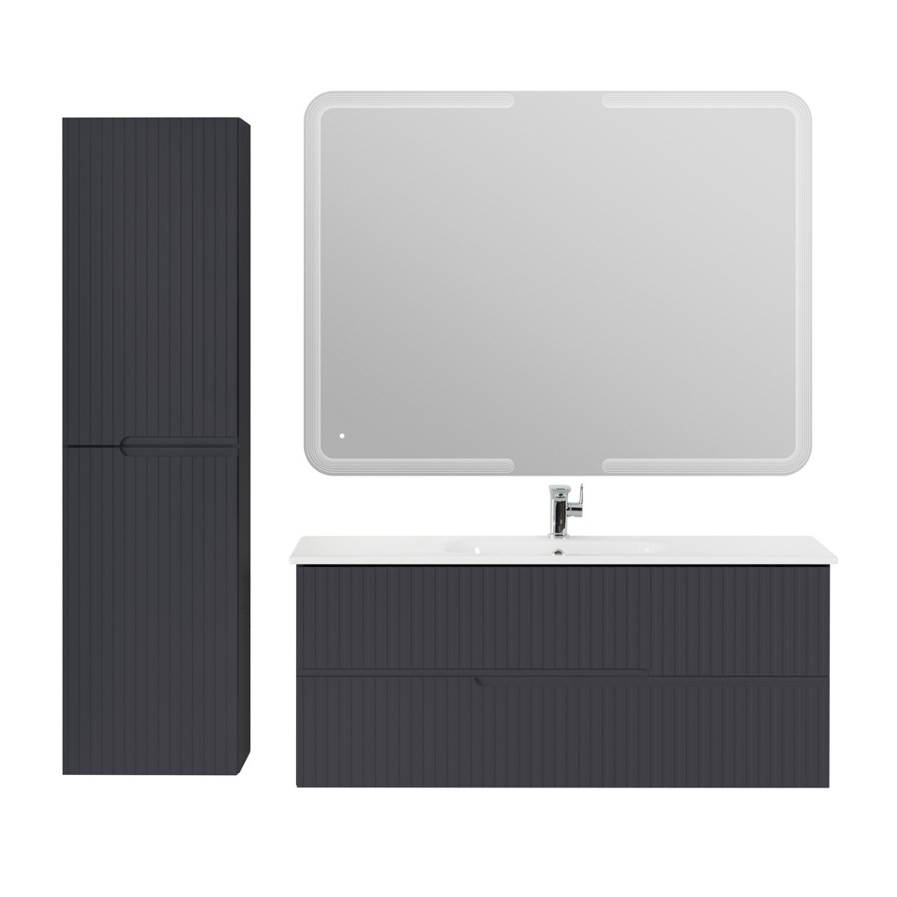 Приобрести cezares тумба подвесная с раковиной duet 120 см grafito, графит duet-1200-2c-so-gr-p