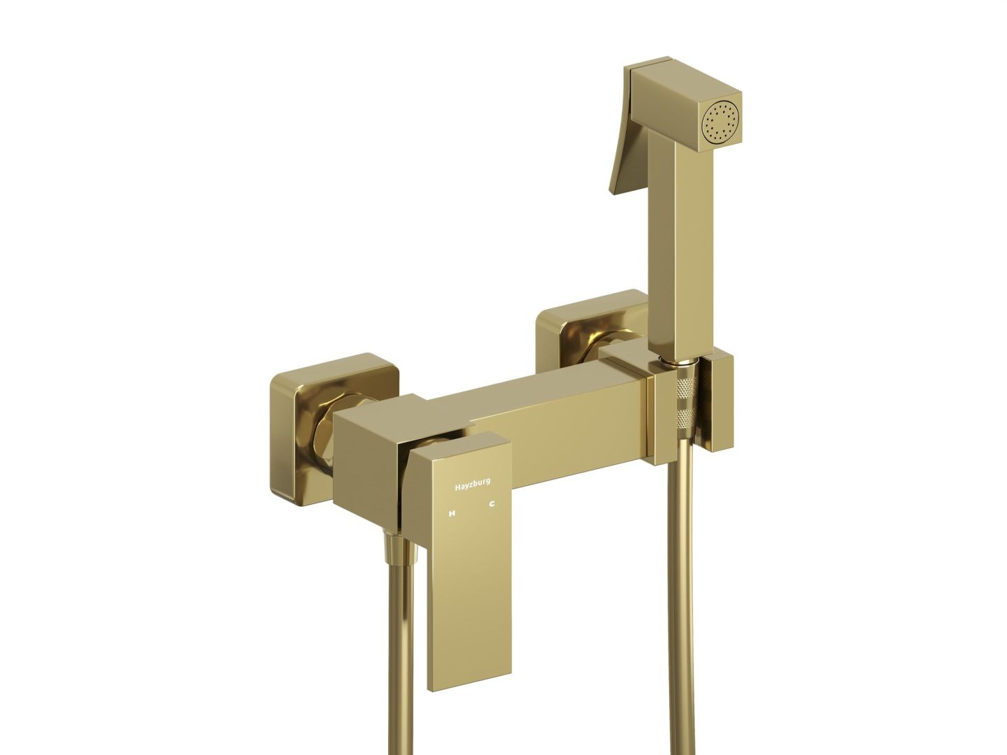 Приобрести hayzburg смеситель с гигиеническим душем, золото hb-1006go