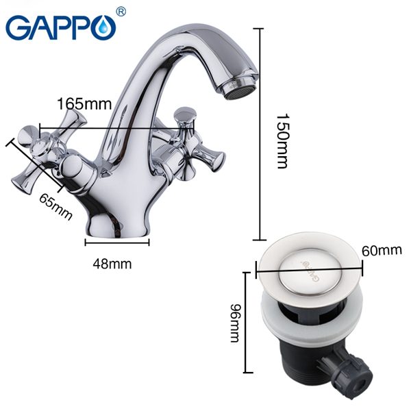 Приобрести gappo смеситель для раковины g1042, хром 89438