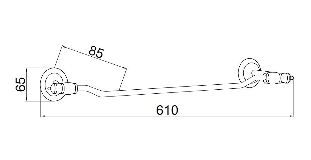 Приобрести boheme полотенцедержатель palazzo 60 см, золото 10152