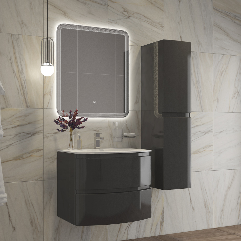 Приобрести cezares зеркало duet 70х80 см, контурная подсветка, сенсорное включение, гравировка czr-spc-duet-700-800-led-tch