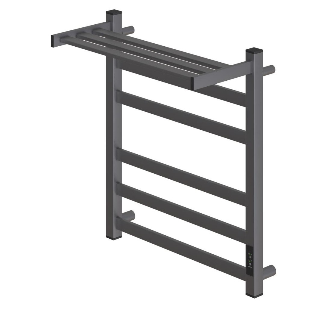 Приобрести полотенцесушитель электрический point 500х600 меркурий с полкой п5, графит pn83856pgr