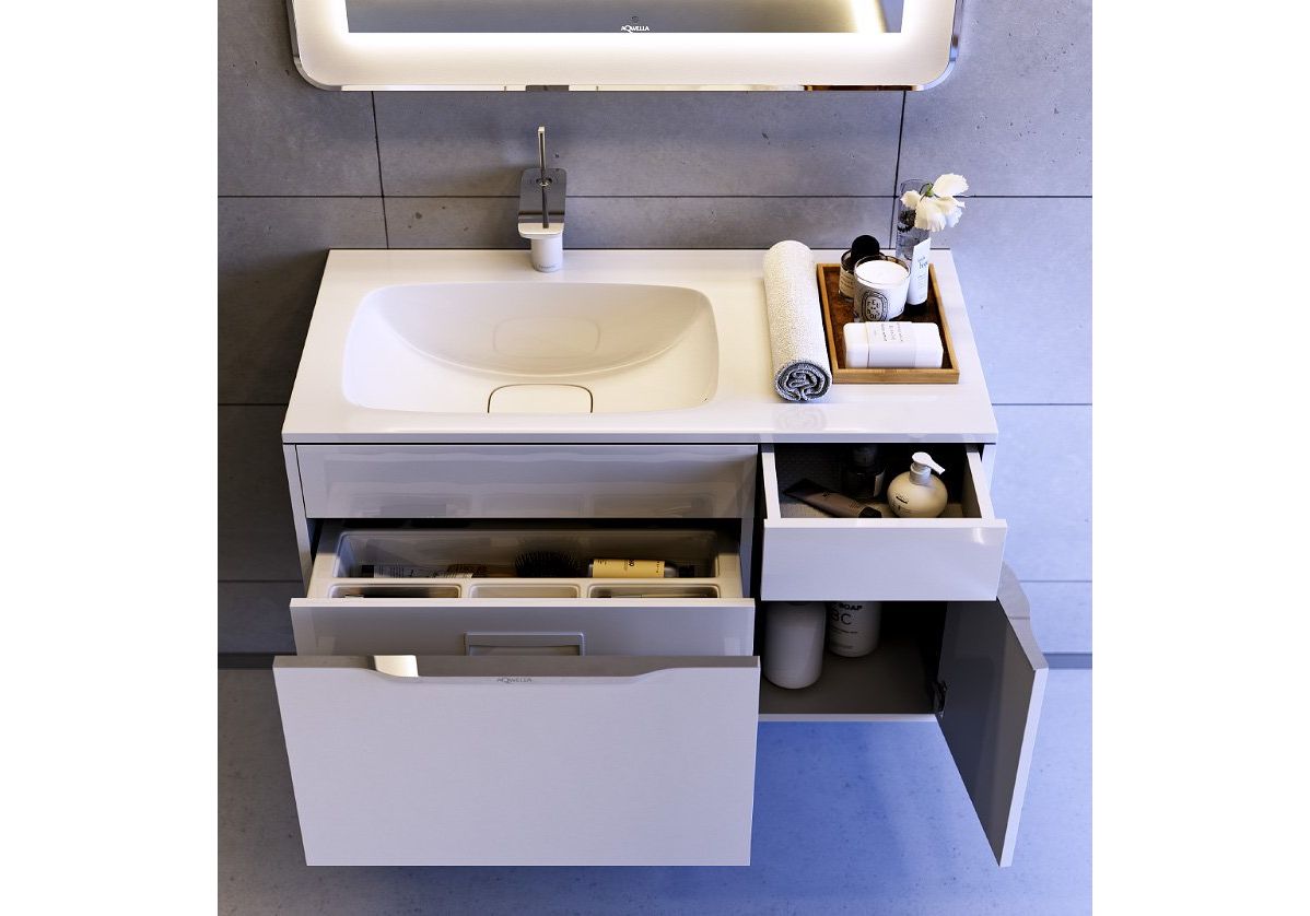 Приобрести тумба подвесная с раковиной aqwella malaga 90 см mal.01.09/l