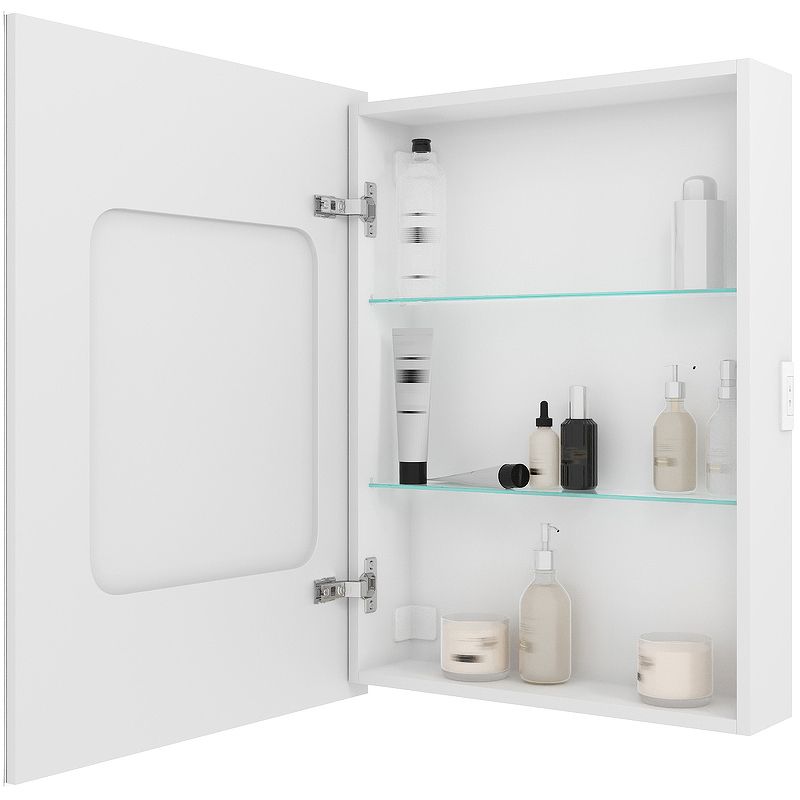 Приобрести continent зеркало шкаф с подсветкой allure 60х80 см, сенсорный включатель, левосторонее, белое