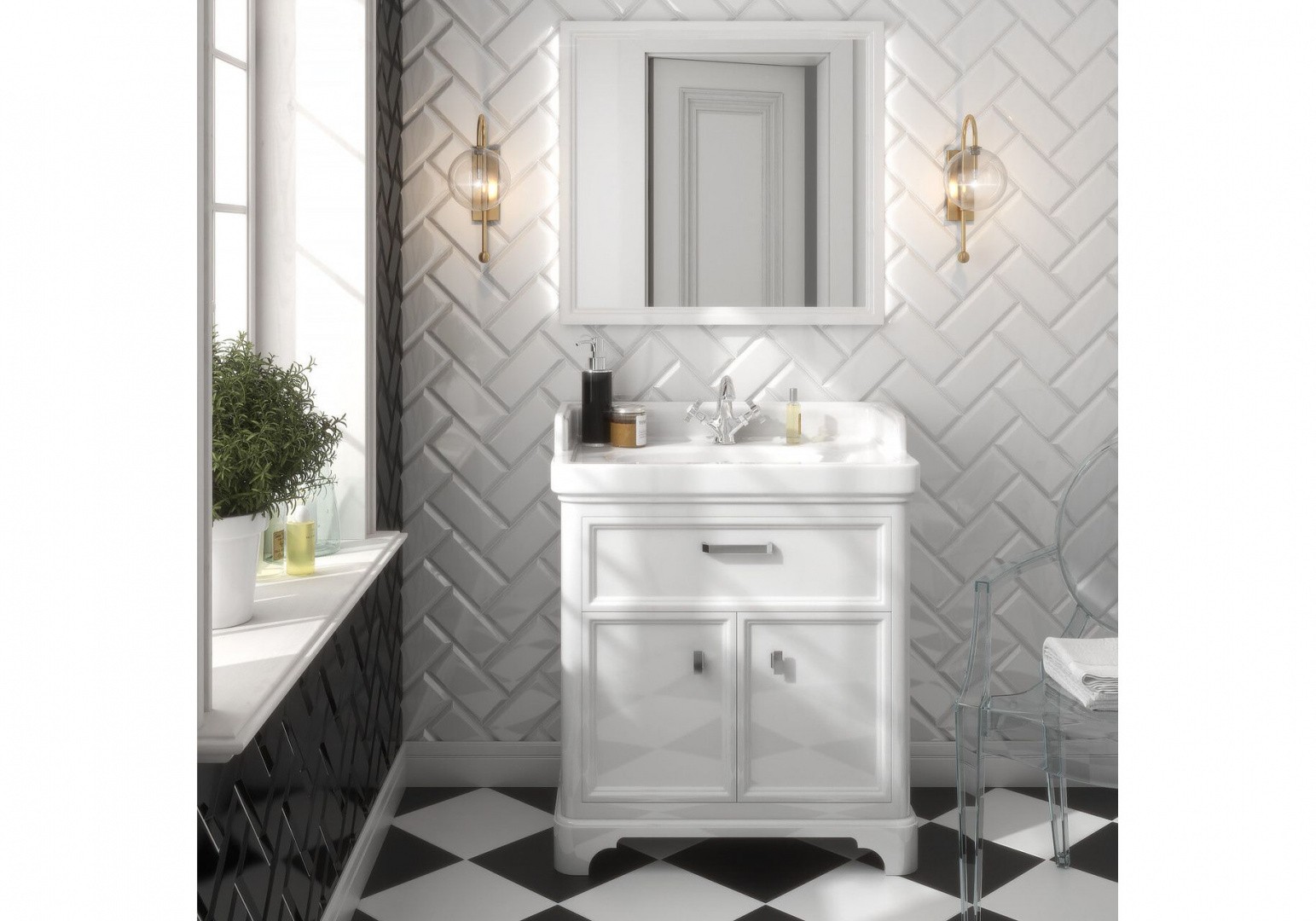 Приобрести тумба напольная с раковиной kerama marazzi pompei 80 см, белый