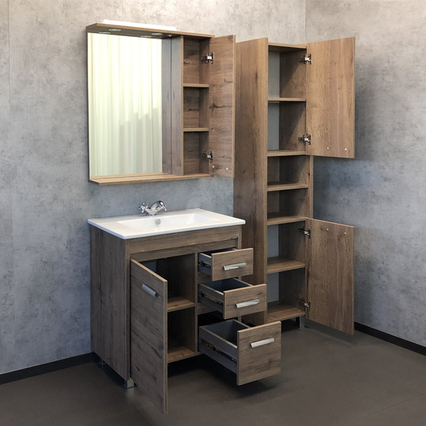 Приобрести сomforty зеркало-шкаф "марио-75", дуб темный