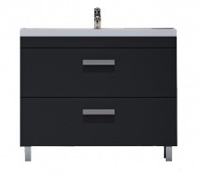 Тумба напольная с раковиной Velvex Orlando 100 см графит tnORL.100-232