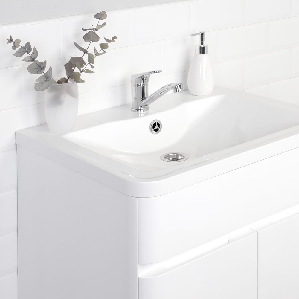 Приобрести тумба напольная итана roberto 60 с раковиной adel 60, белый глянец