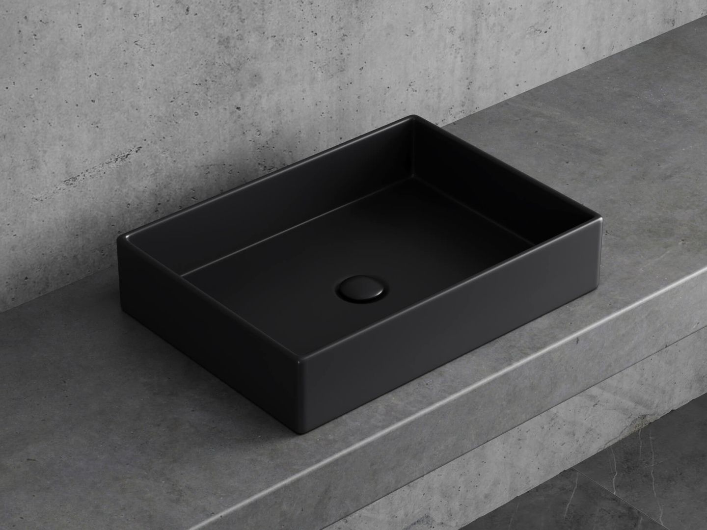 Приобрести hayzburg накладная раковина чаша 51х37 см, черная матовая hb-0034-50mb