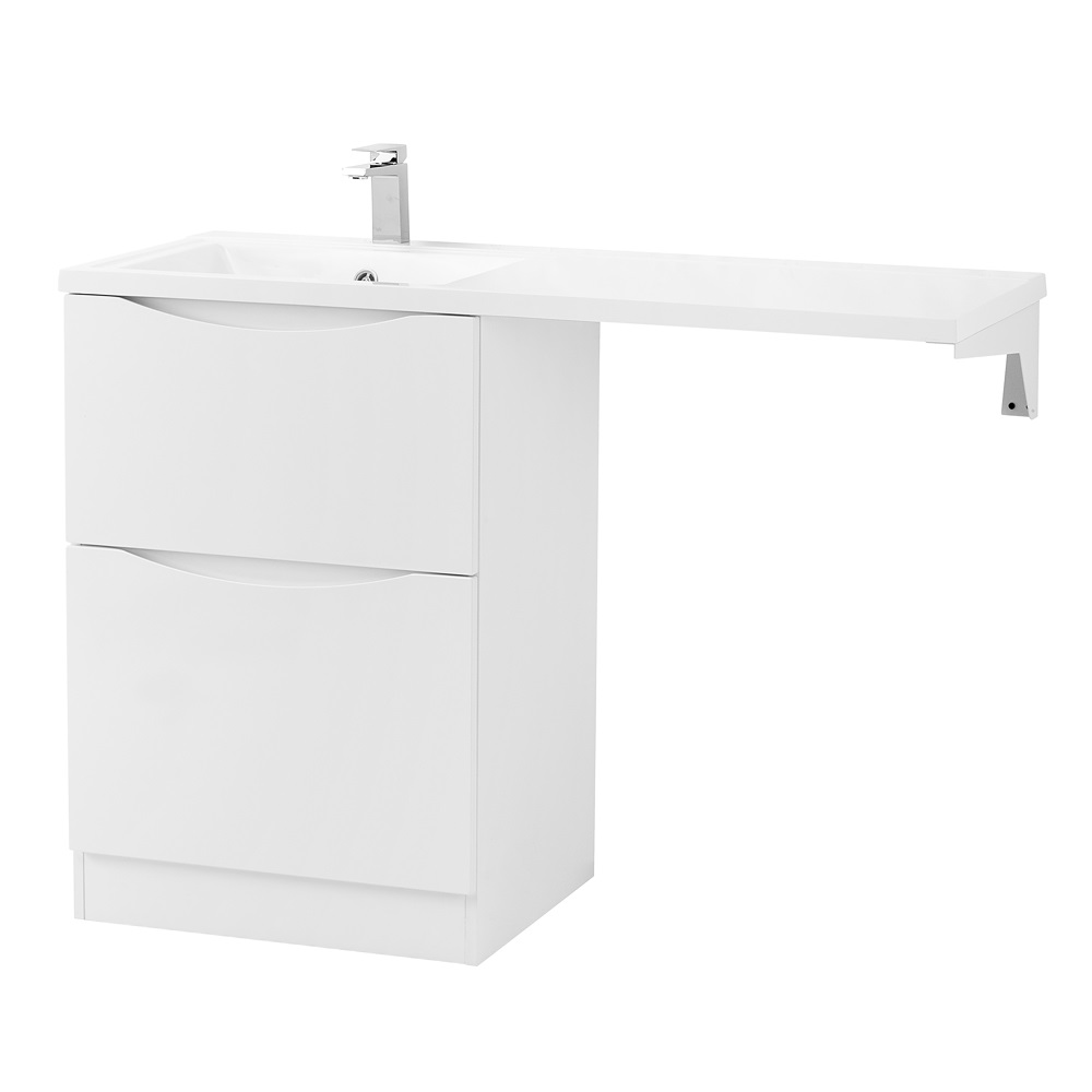 Приобрести belbagno тумба с раковиной lavanderia 120 см, напольная 58/120-l bianco lucido, белая раковина