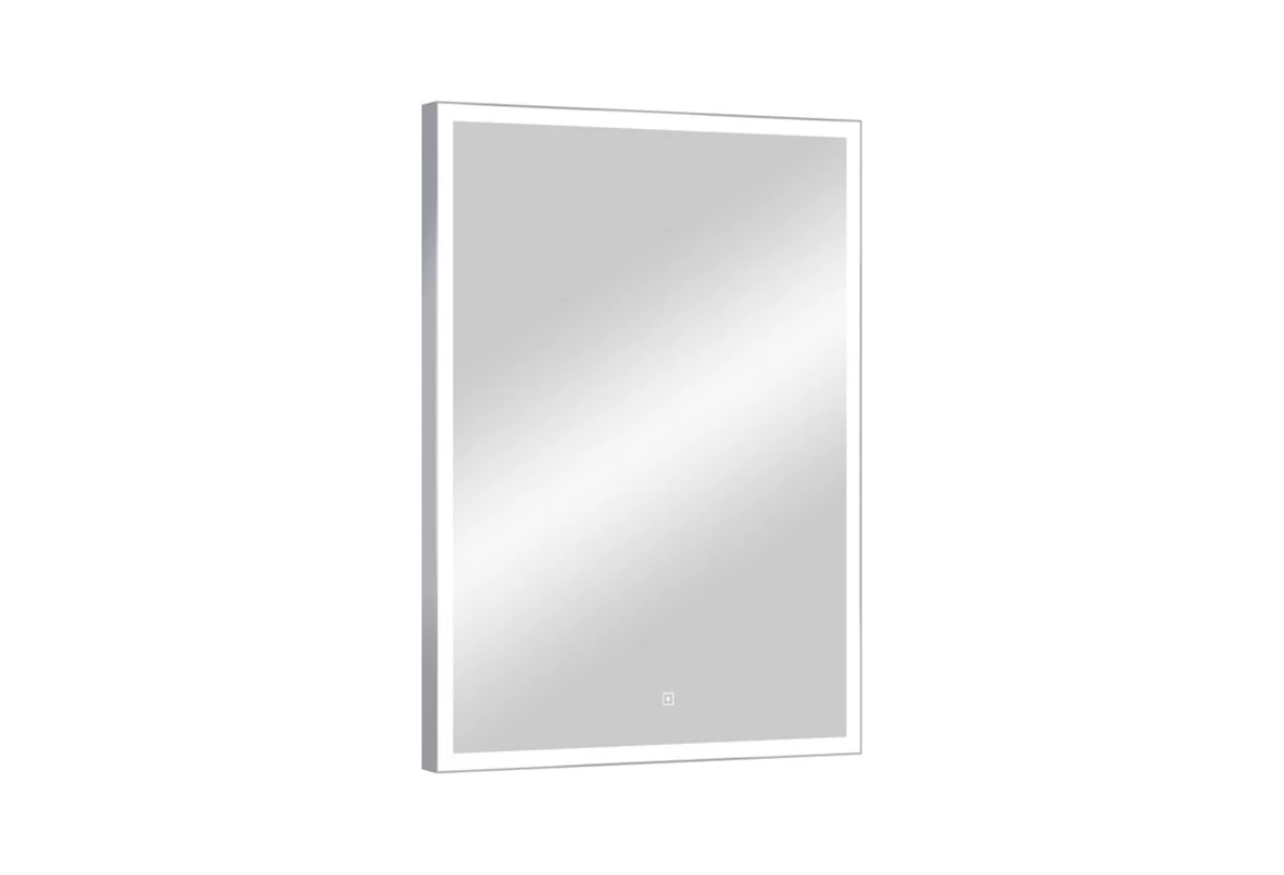 Приобрести continent зеркало с подсветкой frame silver 60х80 см, серое