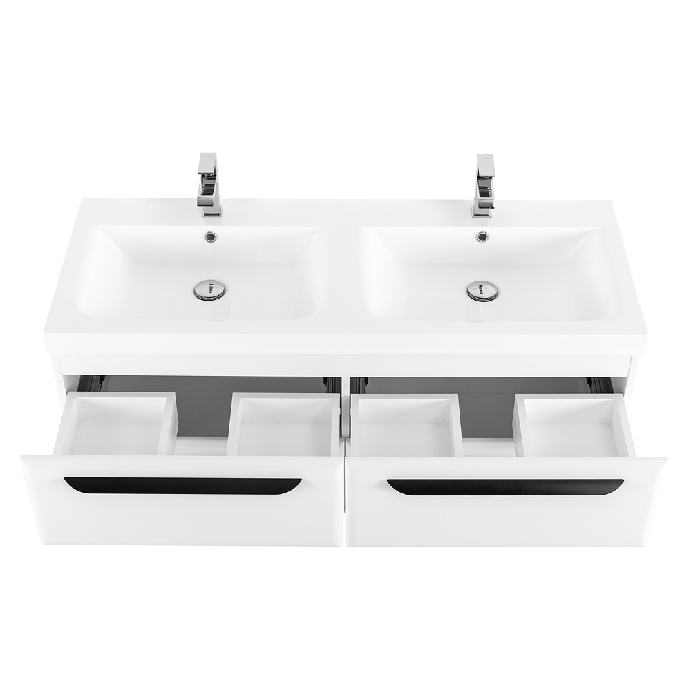 Приобрести cezares тумба подвесная с раковиной eco 120 см bianco opaco, белая матовая eco-1200-4c-so-2-bo