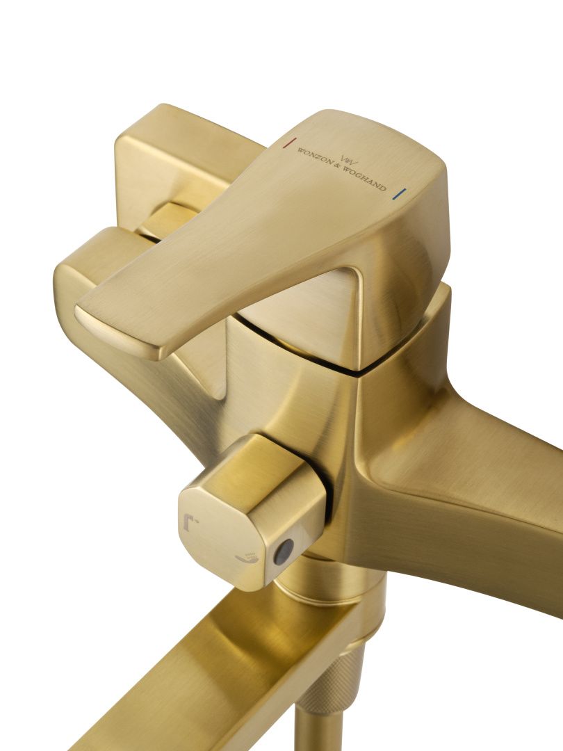 Приобрести смеситель для ванны wonzon & woghand flex, брашированное золото (ww-639906-bg)