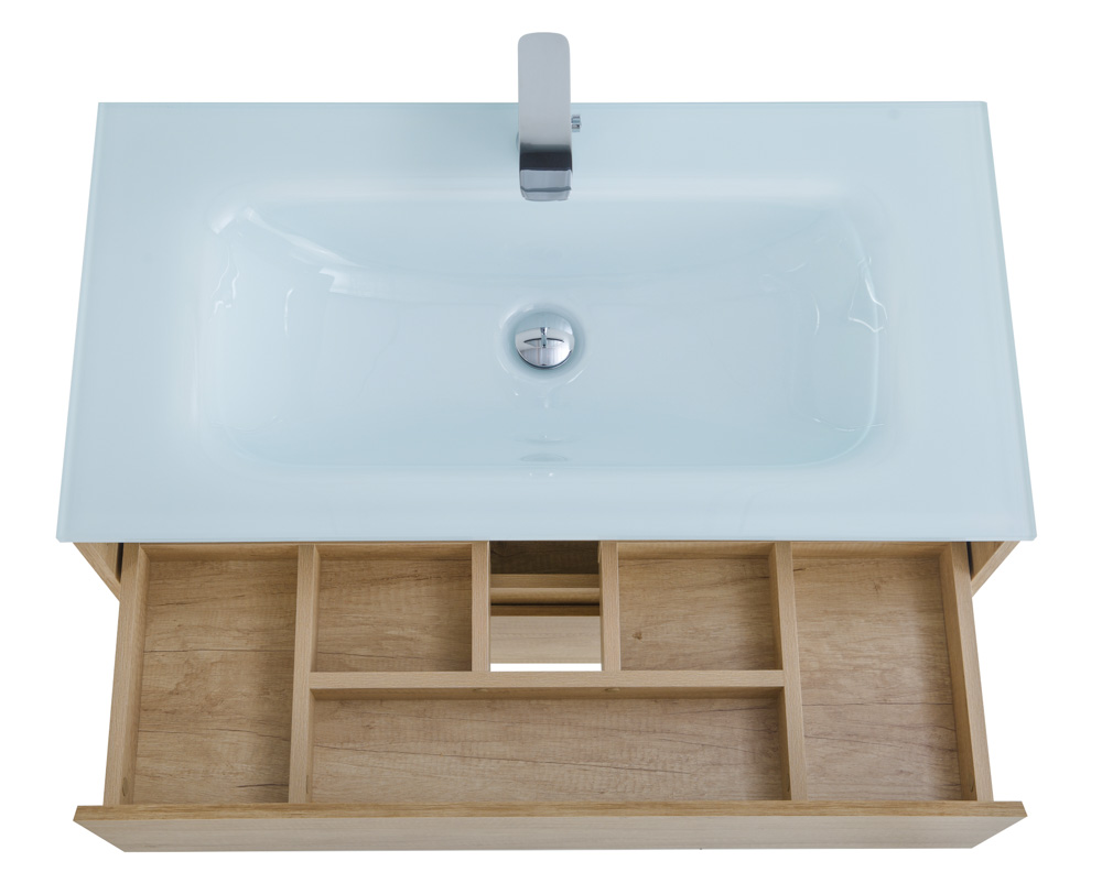 Приобрести belbagno тумба с раковиной kraft 90 см, подвесная rovere nebrasca nature, стеклянная раковина
