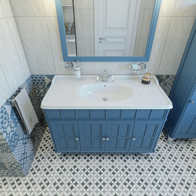 Приобрести caprigo тумба с раковиной напольная borgo 120 см, темно синяя 33425-b136