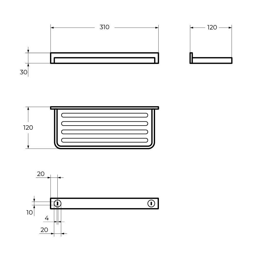 Приобрести cezares полка maxima 33 см, хром czr-f-8917a