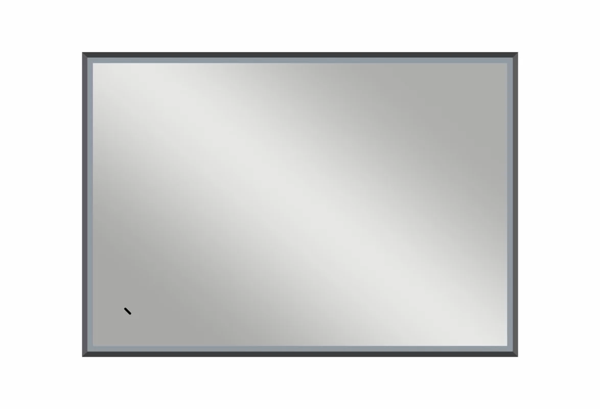 Приобрести continent зеркало с подсветкой stage грэймуар 100х70 см, серый муар
