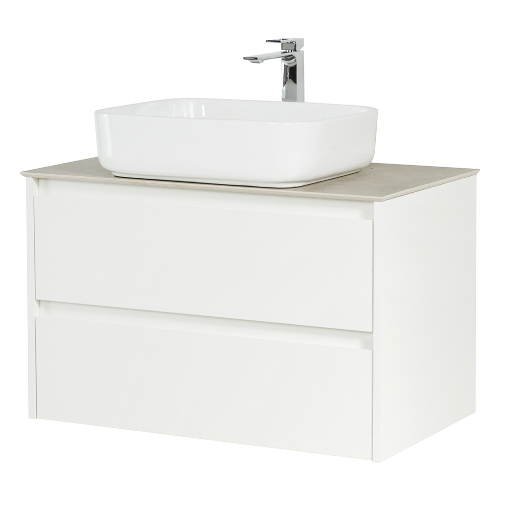 Приобрести belbagno тумба со столешницей kraft 80 см, подвесная bianco opaco