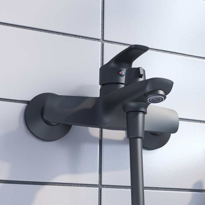 Приобрести iddis смеситель для ванны ray 214мм, черный матовый raybl02i02