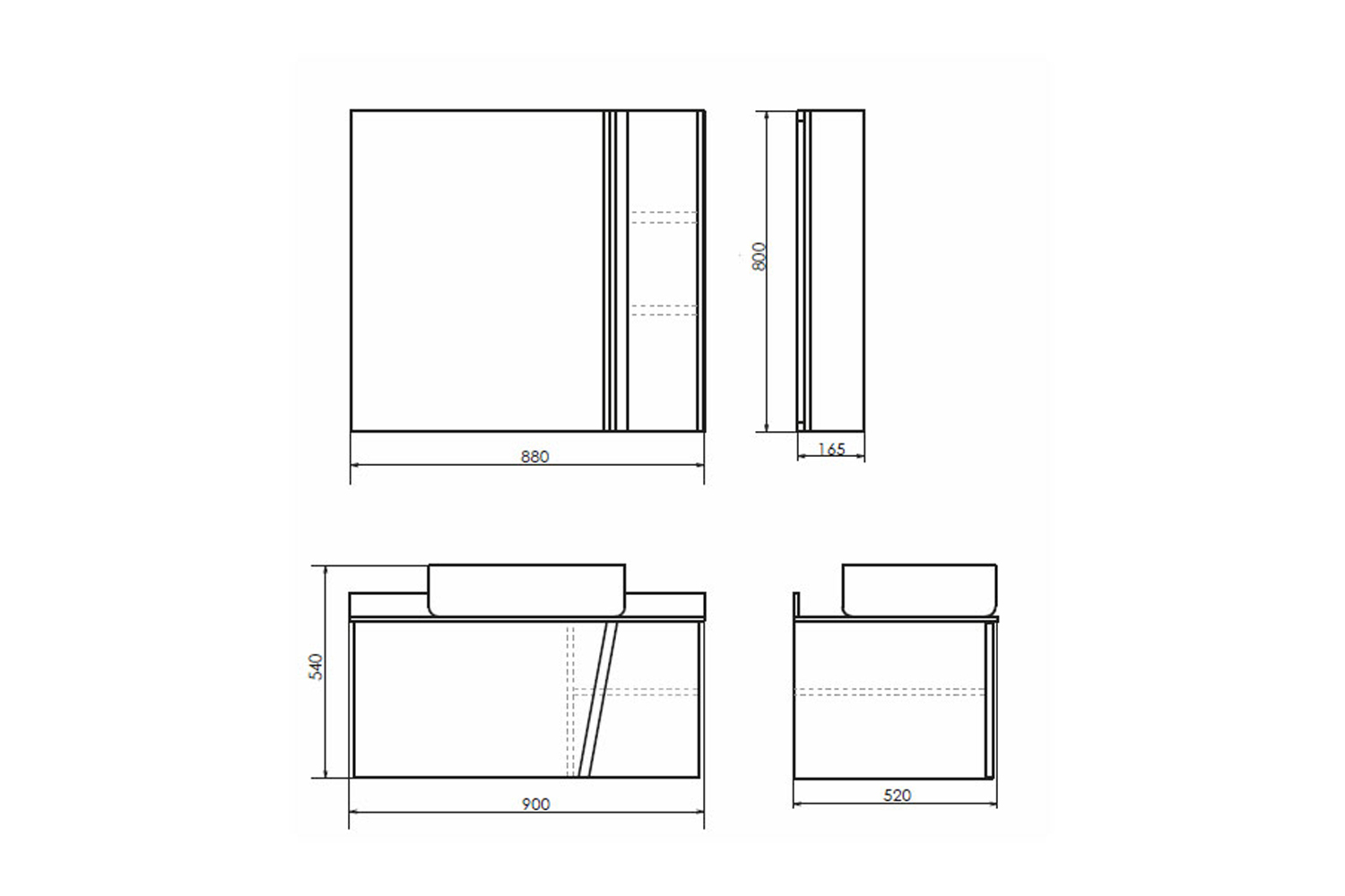 Приобрести сomforty зеркало-шкаф "эдинбург-90" бетон светлый