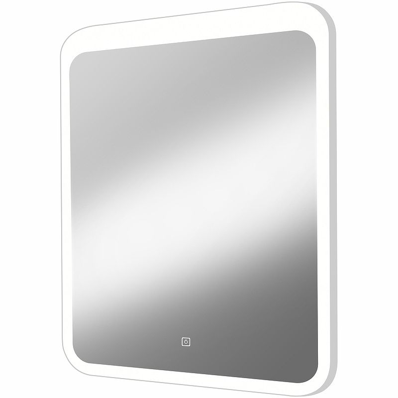 Приобрести continent зеркало с подсветкой lacio 80х90 см, сенсорный включатель, белое