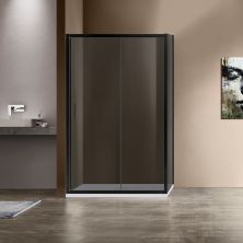 Vincea Душевое ограждение Garda 90х120 см, тонированное, черное VSR-1G9012CGB