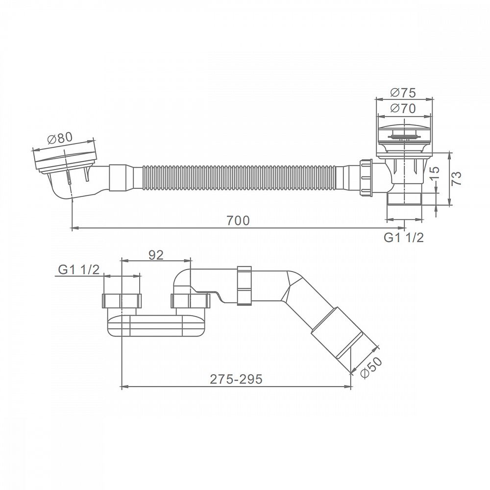 Приобрести raglo слив-перелив для ванны click-clack, медь r600.31.33