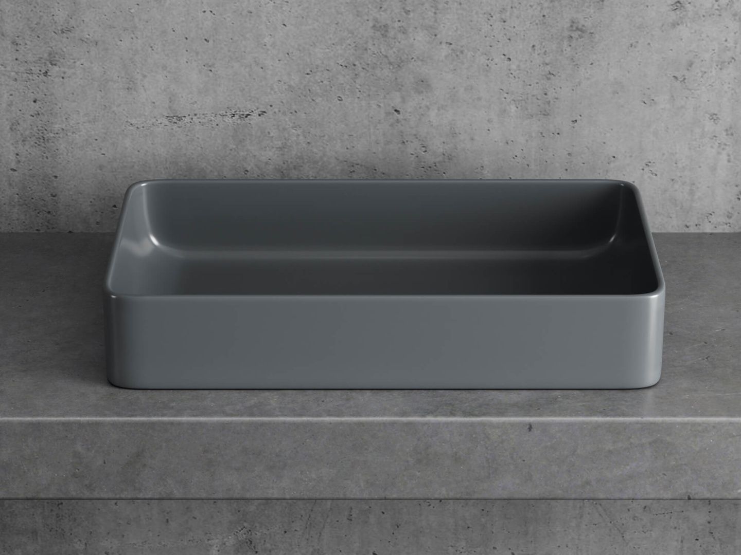 Приобрести hayzburg накладная раковина чаша 61х35 см, графит матовый hb-0038mdh