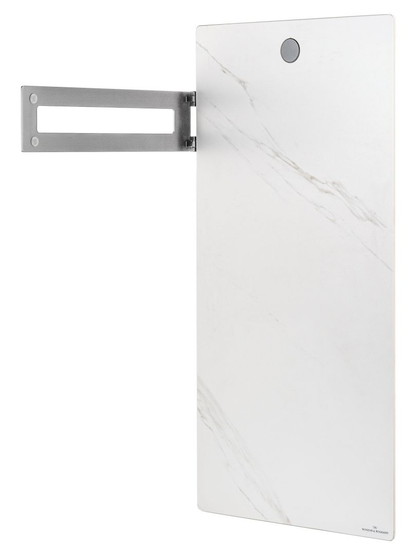 Приобрести полотенцесушитель электрический с каменной плитой белый мрамор wonzon & woghand stuttgart, темный графит (ww-a501-gm)