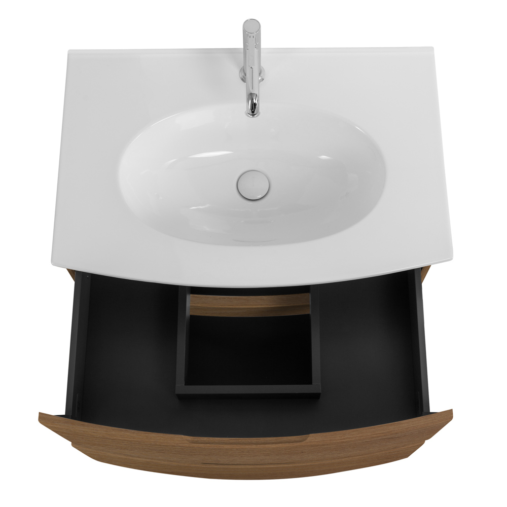 Приобрести cezares тумба подвесная с раковиной elettra 75 см rovere tabacco, дерево 55523