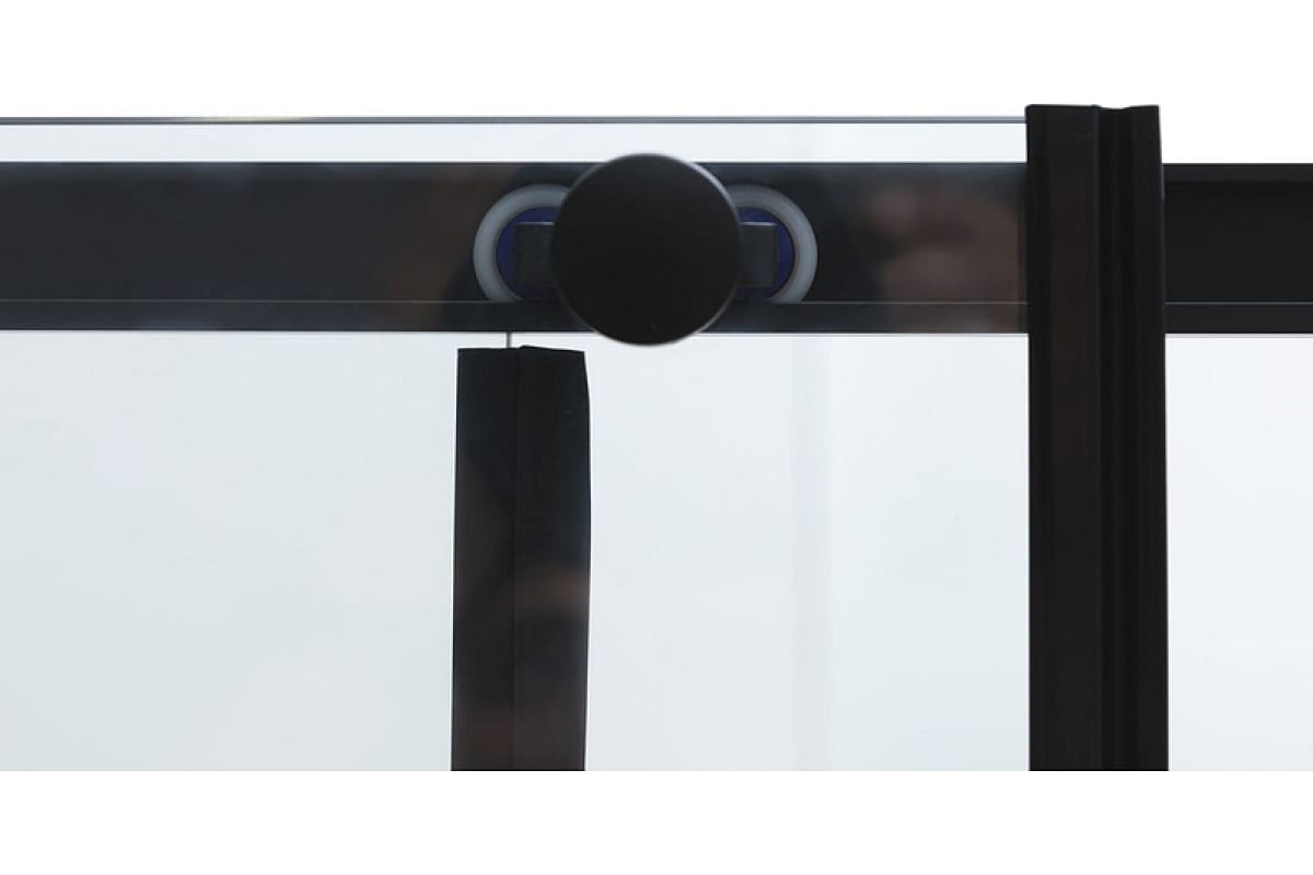 Приобрести aquanet душевая дверь pleasure evo 140 ae65-n140-bt профиль черный, прозрачное стекло