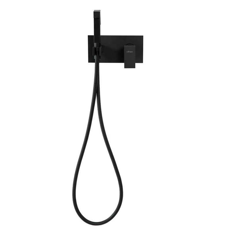 Приобрести cezares смеситель с гигиеническим душем unika, черный матовый unika-dif-nop