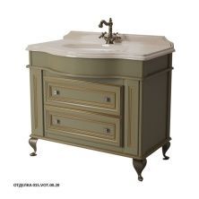 Caprigo Тумба с раковиной FRESCO 100 см, зеленая, эмаль