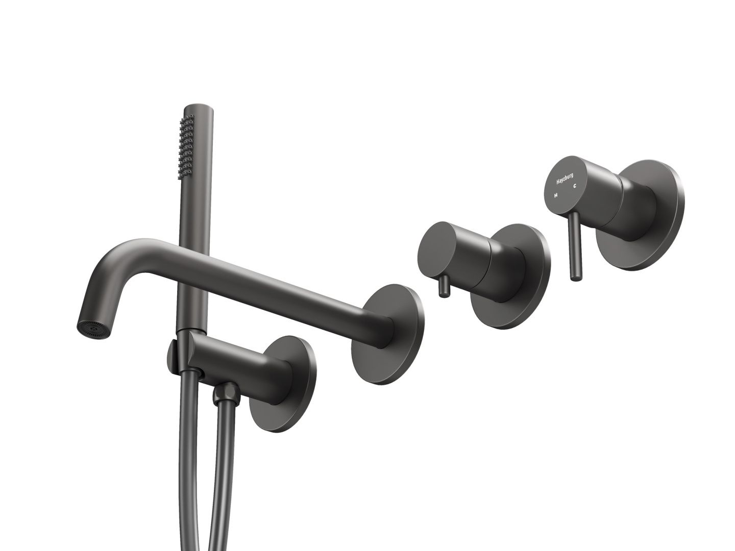 Приобрести hayzburg встраиваемый смеситель для ванны и душа, графит hb-2004gg