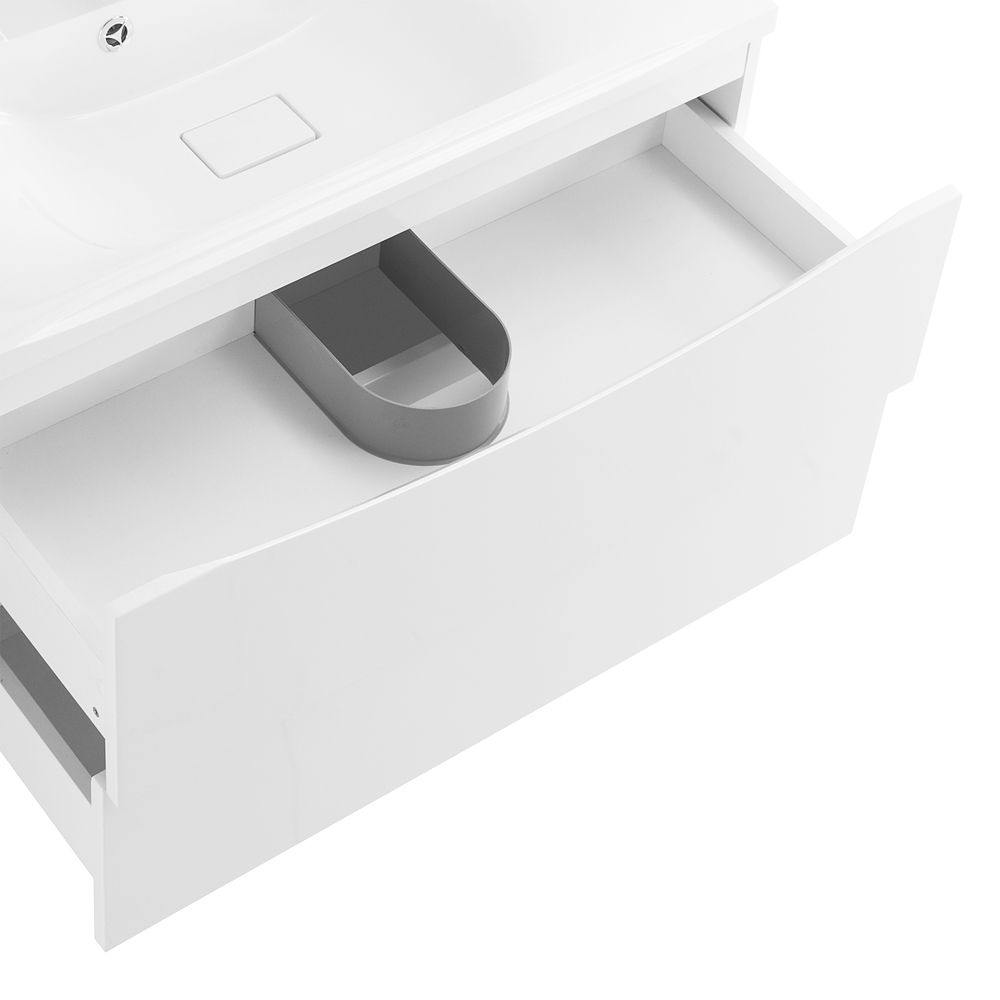 Приобрести belbagno тумба с раковиной marino 110 см, подвесная bianco lucido, белая раковина