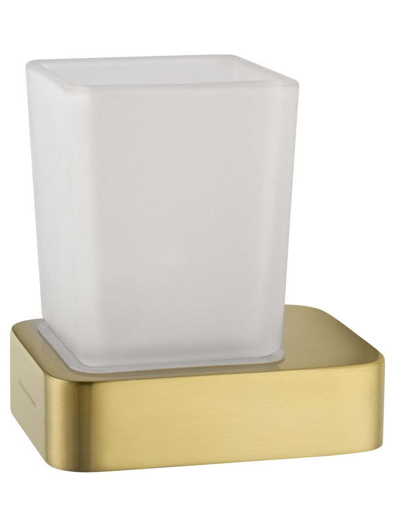 Приобрести стакан для зубных щеток с держателем wonzon & woghand lotte, брашированное золото (ww-8321-bg)