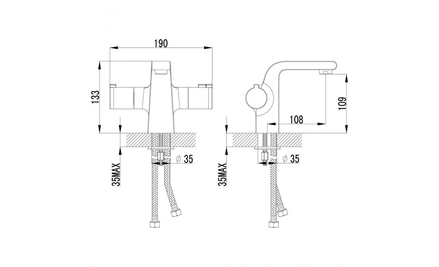 Приобрести lemark смеситель для раковины yeti с термостатом, хром lm7836c