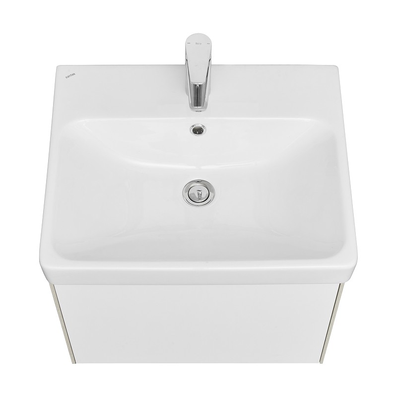 Приобрести тумба подвесная акватон асти 55 с раковиной, белый / ясень шимо