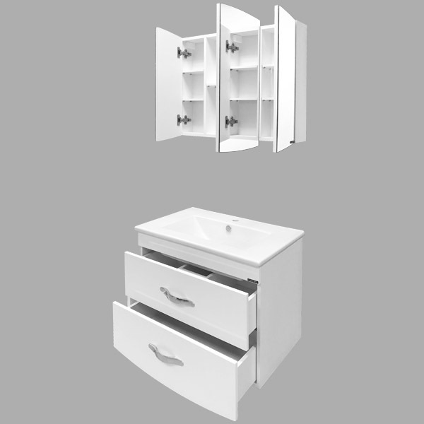 Приобрести сomforty тумба подвесная с раковиной "лаура-75-2" , белая глянцевая
