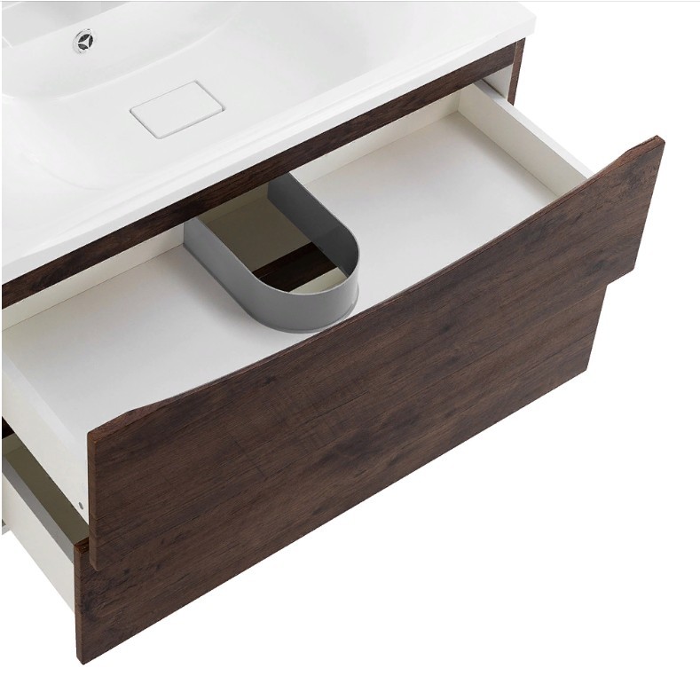 Приобрести тумба подвесная с раковиной belbagno marino-1000-2c-so-rw-p 100 см, rovere moro