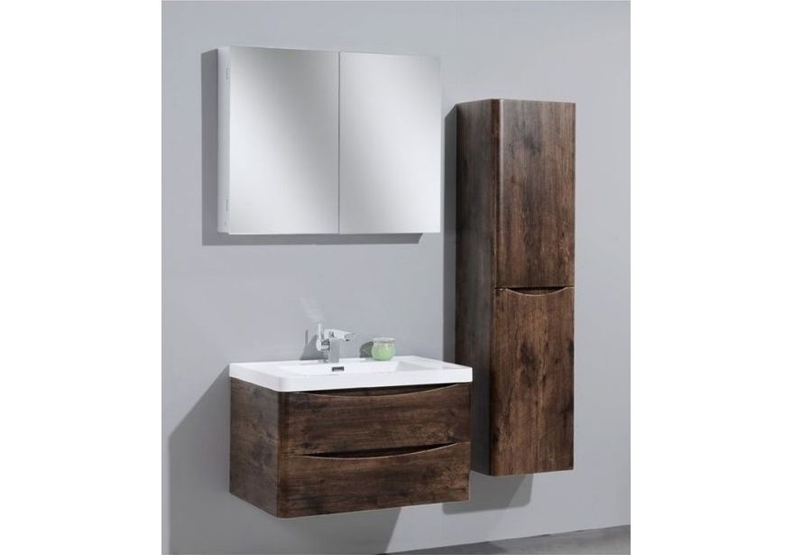 Приобрести тумба подвесная с раковиной belbagno ancona-n-800-2c-so-rw 80 см, темный дуб