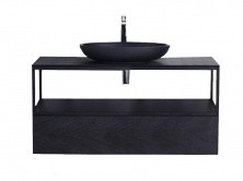 CEZARES Тумба подвесная со столешницей CADRO 100х55см, черный