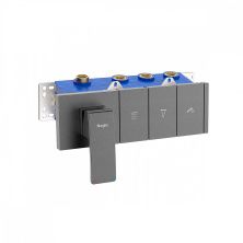 Raglo Встраиваемый смеситель для душа, кнопочное управление, графит R02.273.09