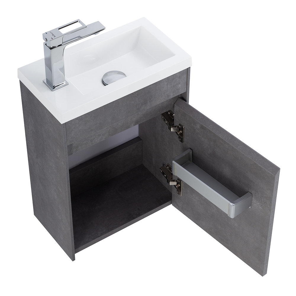 Приобрести belbagno тумба с раковиной pietra mini 40 см, подвесная с дверью 40-r stucco cemento, белая раковина