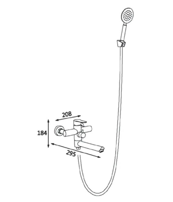 Приобрести смеситель для ванны vieir lavato с ручным душем, нержавеющая сталь v313531