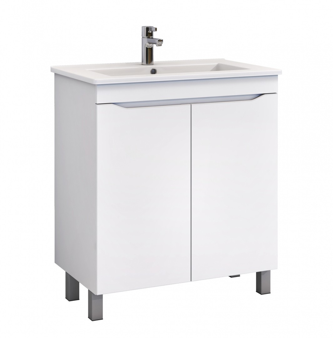 Приобрести vigo тумба с раковиной grani 75см, 2 дверцы, напольная, белая tn.gri.osk.75.2d