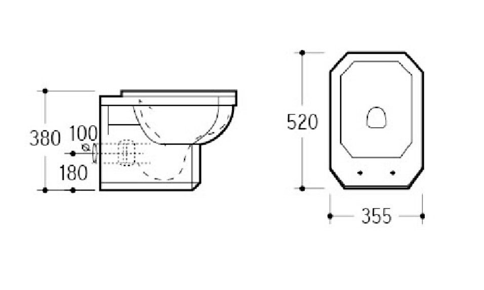 Приобрести boheme подвесной унитаз vogue, белый 944