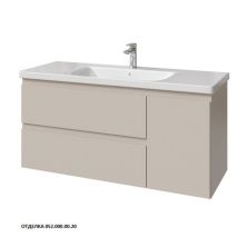 Caprigo Тумба с раковиной FORTE-Smalty 120 см, правая, бежевая, эмаль