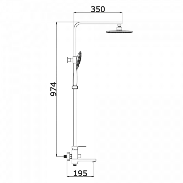 Приобрести душевая система vieir, cielo, v393562 хром